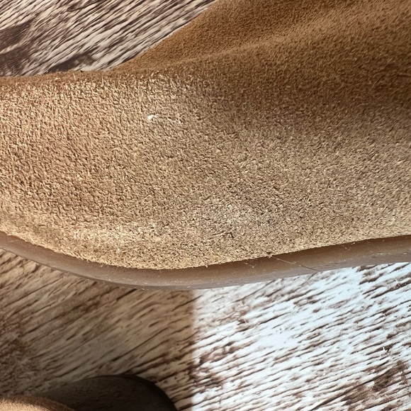 Splendid Soft Tan Suede Mules with wooden heel size 10 M - Picture 9 of 11
